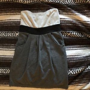 S Rue 21 mini gray and black dress